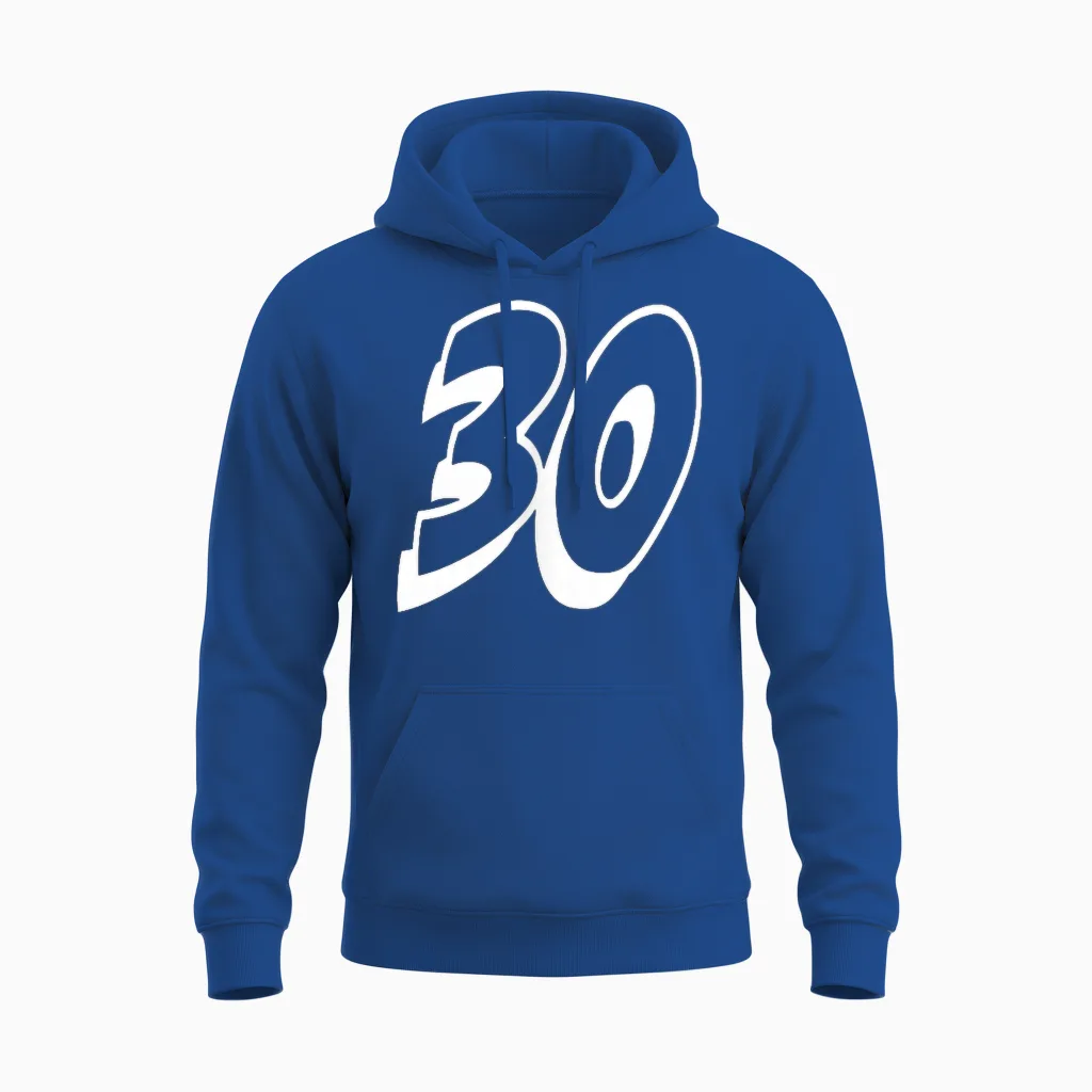 Uniforme D'équipe Sportive Numéro 30 Numéro 30 Unisex Hoodie in Royal