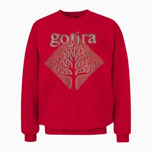 Gojira the Link Single Tree Unisex Sweatshirt in Red