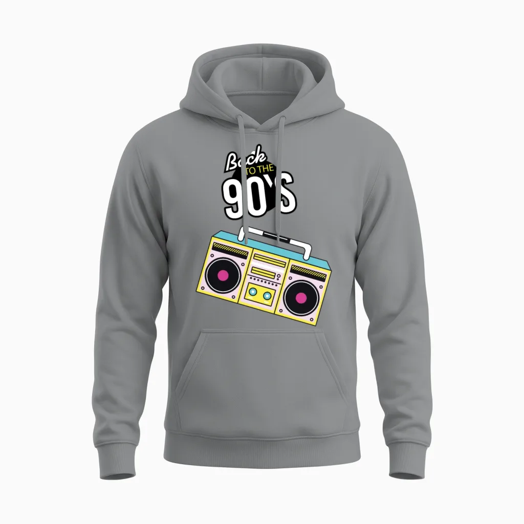 Retro Unisex Hoodie in Sport Grey