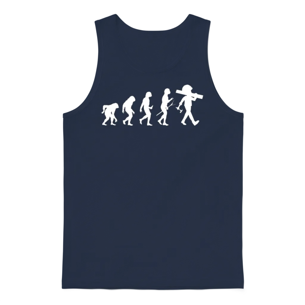 Engineer Evolution of Engineer Funny Engineering Unisex Tank Top - Navy