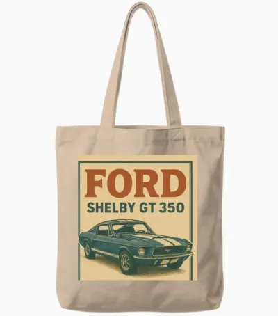 Vintage Ford Shelby Gt350 Tote Bags - Natural