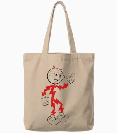 Reddy Kilowatt Tote Bags - Natural
