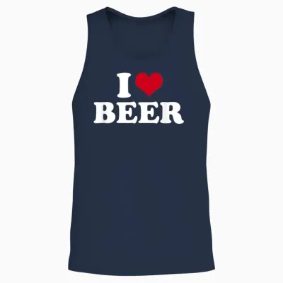 I Love Beer Bier Unisex Tank Top - Navy