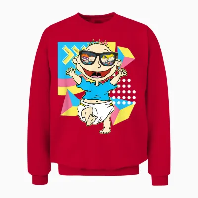 Tommy Pickles - Sunglasses Reflection Unisex Sweatshirt - Red