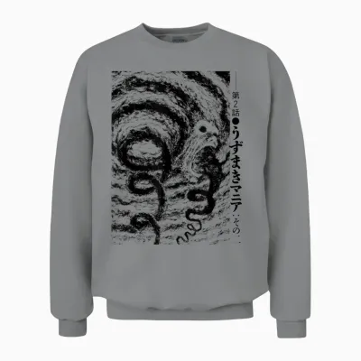 Uzumaki Spiral Obsession Swirl Unisex Sweatshirt - Sport Grey