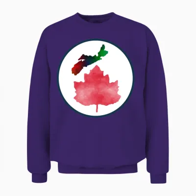 I Love Nova Scotia Canada Unisex Sweatshirt - Purple