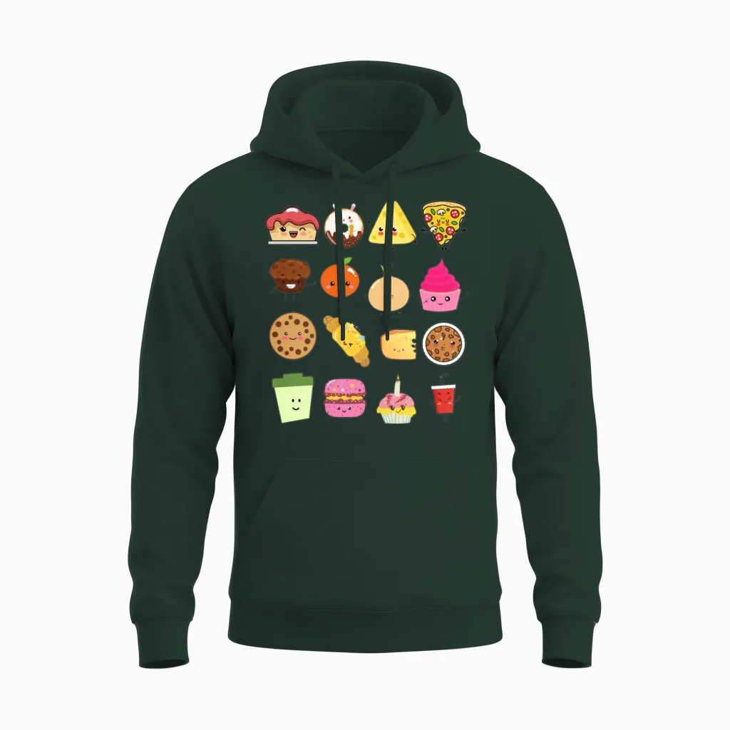 Funny Food Unisex Hoodie in Forest