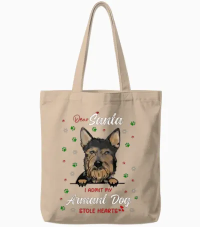 Armant Dog Dog Christmas Dog Breed Tote Bags - Natural