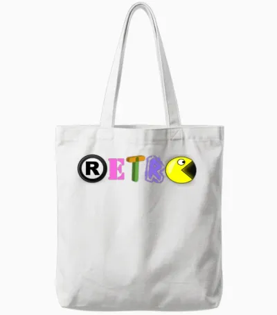 Retro Tote Bags - White