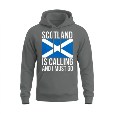 Funny Scottish Scotland Is Calling and I Must Go Unisex Hoodie - Graphite Heather