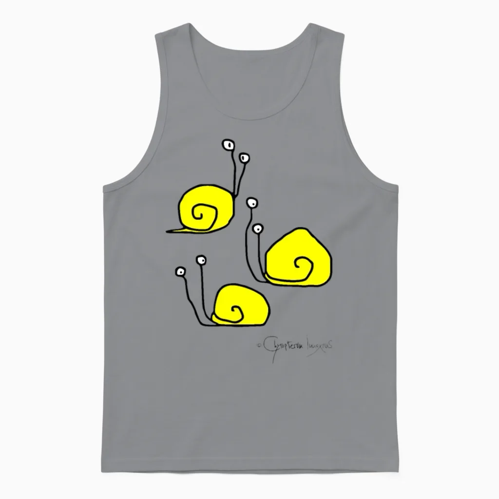 Snailmeeting Β© Chyropterum Innoxius Unisex Tank Top in Sport Grey