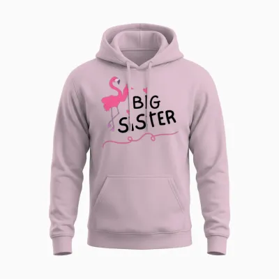 Big Sister Little Brother Matching Outfits Toddler Unisex Hoodie - Light Pink