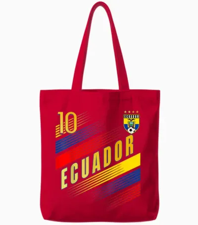 Ecuador Flagge Ecuadorian Pride Lovers Tote Bags - Red