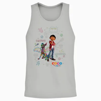 Disney and Pixar’s Coco Miguel and Dante Seize Your Moment Unisex Tank Top - Ash