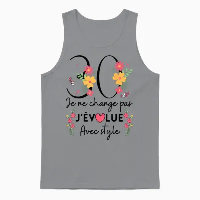 30 Year Old Woman Gift Funny Birthday 30 Years Woman Unisex Tank Top - Sport Grey