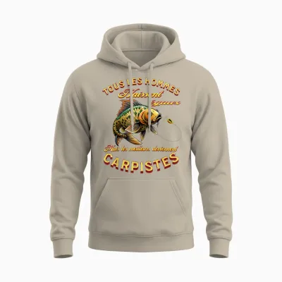 Carp Fishing Carp Gift T-Shirt, Black, S Unisex Hoodie - Sand