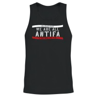 We Are All Antifa (wht) Unisex Tank Top - Black – 2
