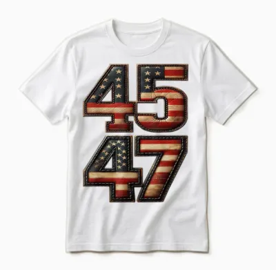 Trump 2025 45 47 Usa Vintage Grunge 4. Juli Unisex T-Shirt - White