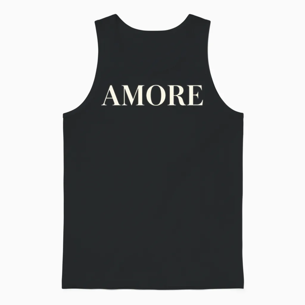 The Amore Signature Unisex Tank Top in Black