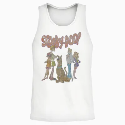 Scooby-Doo Vintage Group Poster T-Shirt Small Unisex Tank Top - White