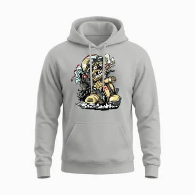 Scooter Funny Unisex Hoodie - Ash