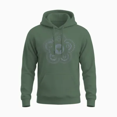 Magic: the Gathering Icon Hieroglyph T-Shirt Small Unisex Hoodie - Military Green