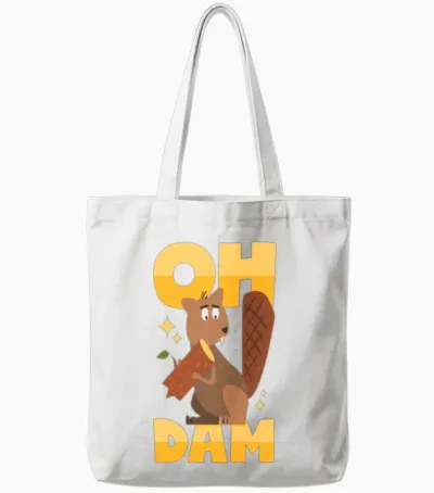 Funny Animal Tote Bags - White