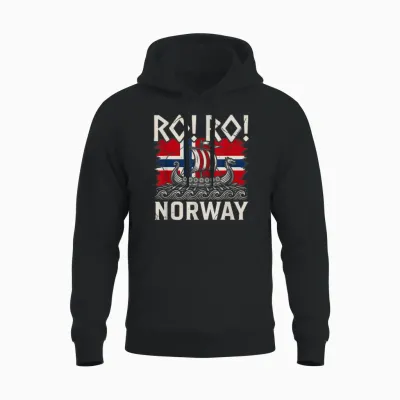 Ro Ro Norwegian Viking Ship Norway Flag Culture Row Country Unisex Hoodie - Black