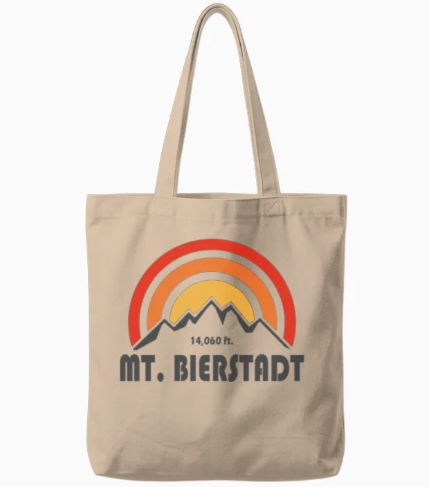 Mt. Bierstadt Colorado Tote Bags in Natural