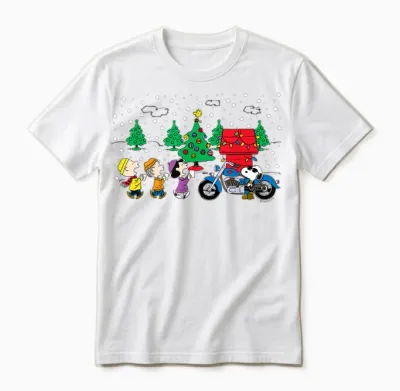 Peanuts Snoopy Holiday Cool Caroling Unisex T-Shirt - White