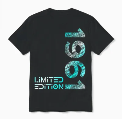 65. Geburtstag Limited Edition Jahrgang 1961 Mann Frau Unisex T-Shirt - Black