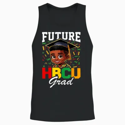Future Hbcu Grad Black Boy Hbcu Toddler Kids Graduation Unisex Tank Top - Black