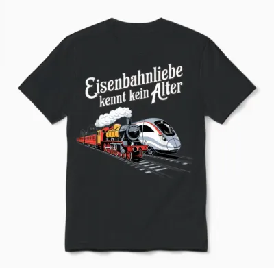 Model Railway Saying "eisenbahn Liebe Damplok Modellbau T-Shirt, Black Unisex T-Shirt - Black