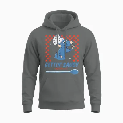 Disney & Pixar's Ratatouille Remy Gettin' Saucy Restaurant Unisex Hoodie - Graphite Heather