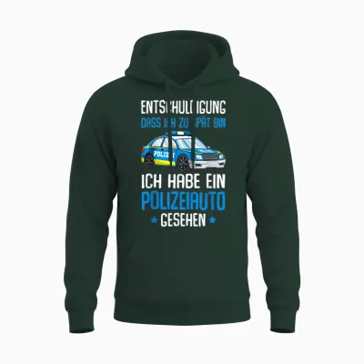 Polizeiauto Geschenke - Polizei-Themed Kinder T-Shirt - Schwarz - S - Kurzarm - Klassisch - Jungen Und Kinder Unisex Hoodie - Forest