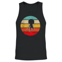Jellyfish Retro Unisex Tank Top - Black – 2