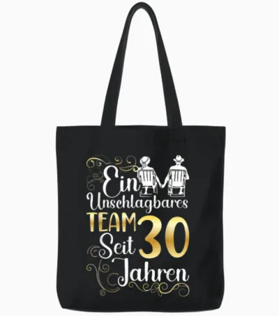 Pearl Wedding 30 Years Married Wedding Anniversary T-Shirt, Black, S Tote Bags - Black
