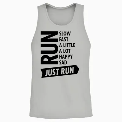 Just Run Unisex Tank Top - Ash