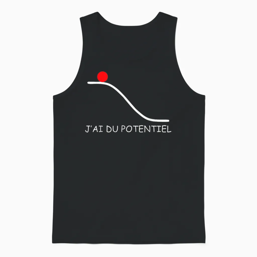 Je Ai Du Potentiel Science Humour Unisex Tank Top in Black