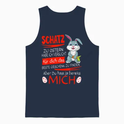Osterhase Schatz Ich Habe Versucht Partner Hase Mann & Frau Unisex Tank Top - Navy