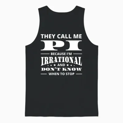 Funny Pi Day Unisex Tank Top - Black