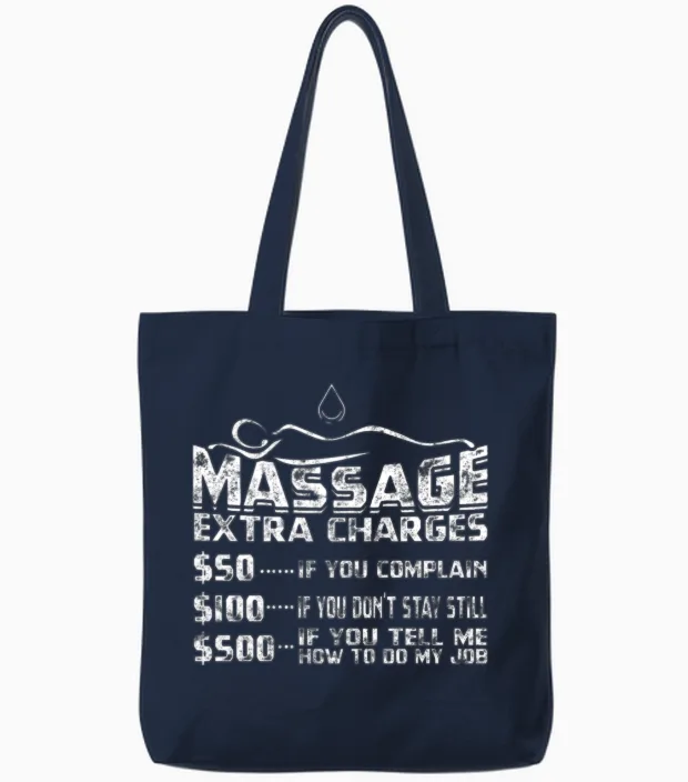 Therapy Massage Muscle Massage Therapist Tote Bags in Navy
