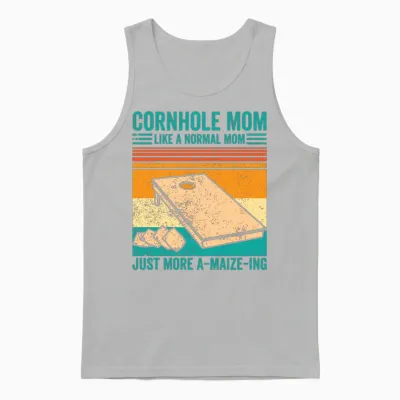 Funny Cornhole Retro Unisex Tank Top - Ash