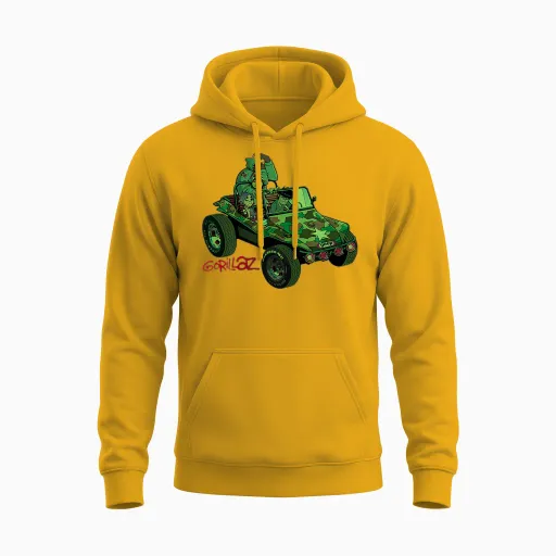Gorillaz Geep Logo Reverse Unisex Hoodie - Gold
