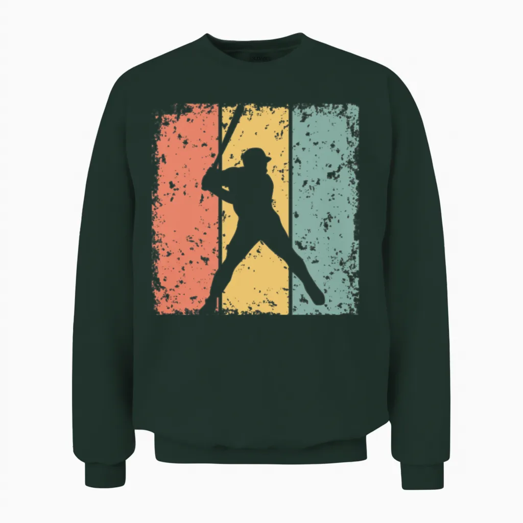 Baseball Retro - & Softball Unisex Sweatshirt in Forest