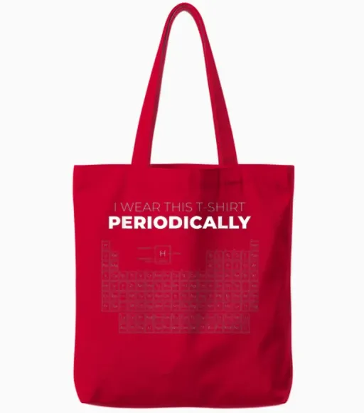I Wear This Periodic Table of the Elements I Wear This Tote Bags - Red