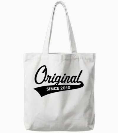 Original Since 2010 (year of Birth, Birthday / B) Tote Bags - White