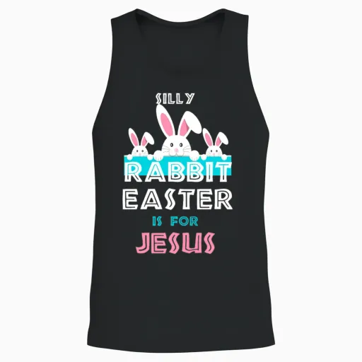 Silly Rabbit Easter Unisex Tank Top - Black