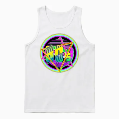 80s Retro Classic Style Unisex Tank Top - White