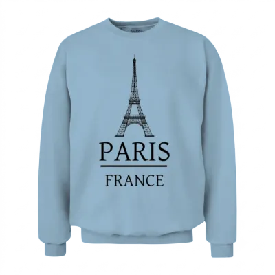 Paris France Unisex Sweatshirt - Light Blue
